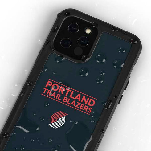 NBA Portland Trail Blazers Standard - Black iPhone 12 Pro Waterproof Case