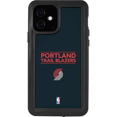 NBA Portland Trail Blazers Standard - Black iPhone 12 Waterproof Case
