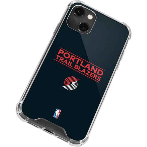 NBA Portland Trail Blazers Standard - Black iPhone 13 Mini Clear Case