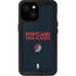 NBA Portland Trail Blazers Standard - Black iPhone 13 Mini Waterproof Case