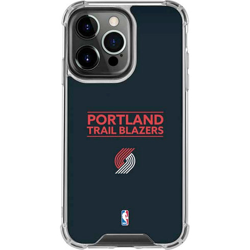NBA Portland Trail Blazers Standard - Black iPhone 13 Pro Clear Case