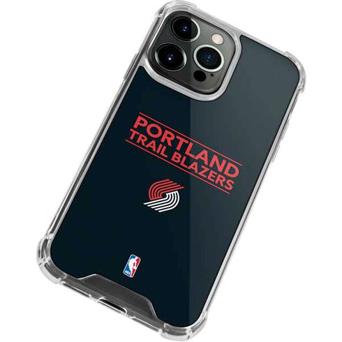 NBA Portland Trail Blazers Standard - Black iPhone 13 Pro Max Clear Case