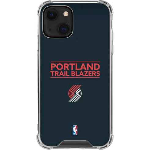 NBA Portland Trail Blazers Standard - Black iPhone 14 Clear Case