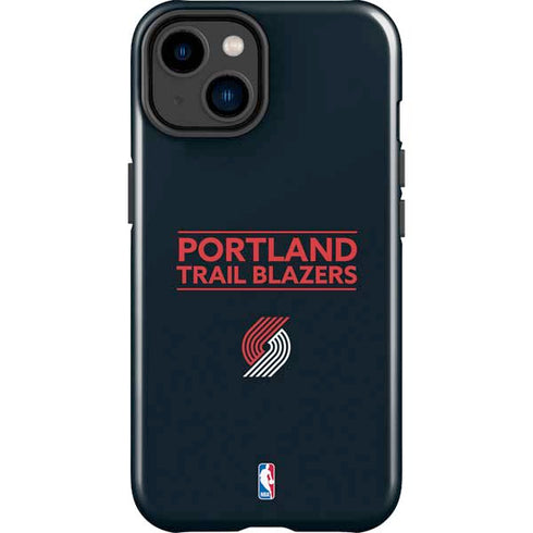 NBA Portland Trail Blazers Standard - Black iPhone 14 Plus Impact Case