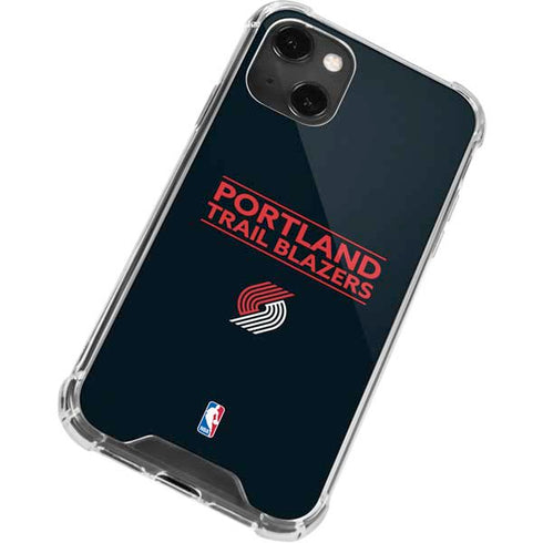 NBA Portland Trail Blazers Standard - Black iPhone 15 Plus Clear Case