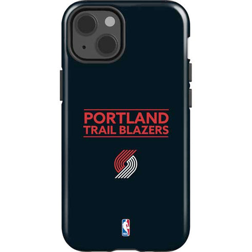 NBA Portland Trail Blazers Standard - Black iPhone 15 Impact Case