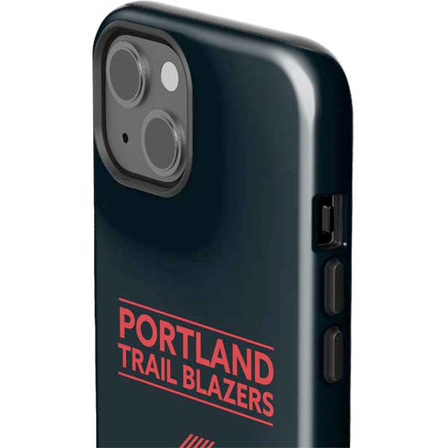 NBA Portland Trail Blazers Standard - Black iPhone 15 Impact Case