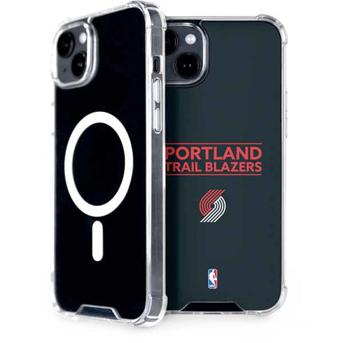 NBA Portland Trail Blazers Standard - Black iPhone 15 Plus MagSafe Case