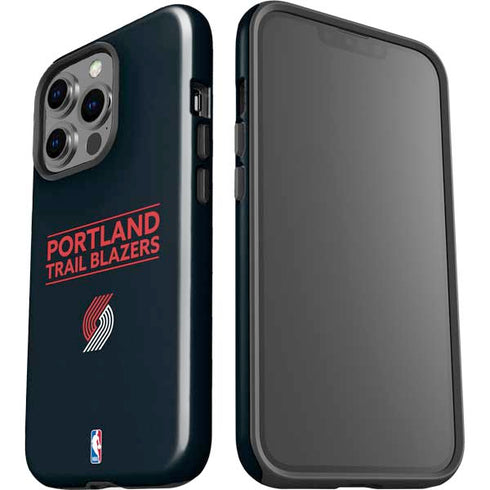 NBA Portland Trail Blazers Standard - Black iPhone 14 Pro Impact Case