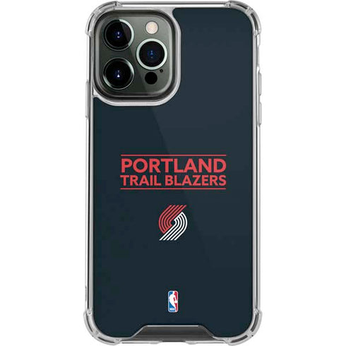 NBA Portland Trail Blazers Standard - Black iPhone 14 Pro Max Clear Case