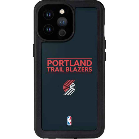 NBA Portland Trail Blazers Standard - Black iPhone 14 Pro Max Waterproof Case