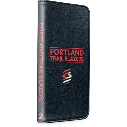 NBA Portland Trail Blazers Standard - Black iPhone 15 Folio Case