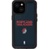 NBA Portland Trail Blazers Standard - Black iPhone 15 Waterproof Case