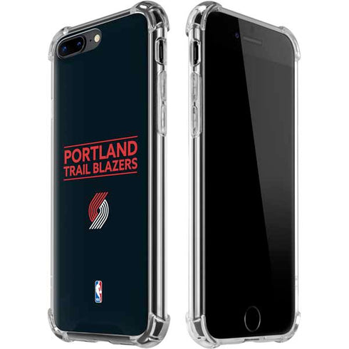 NBA Portland Trail Blazers Standard - Black iPhone 7/8 Plus Clear Case