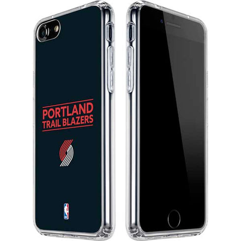 NBA Portland Trail Blazers Standard - Black iPhone SE (2nd & 3rd Gen) Clear Case