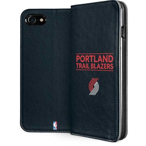 NBA Portland Trail Blazers Standard - Black iPhone SE (2nd & 3rd Gen) Folio Case