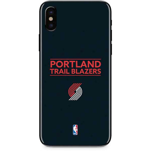 NBA Portland Trail Blazers Standard - Black iPhone X Skin
