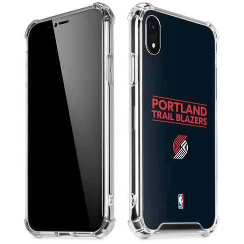 NBA Portland Trail Blazers Standard - Black iPhone XR Clear Case