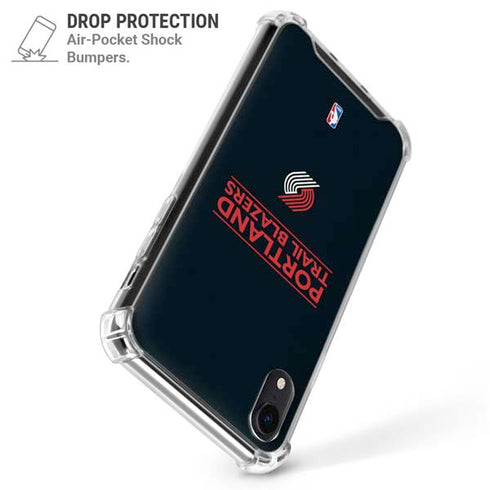 NBA Portland Trail Blazers Standard - Black iPhone XR Clear Case