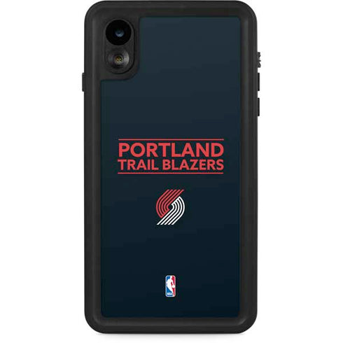 NBA Portland Trail Blazers Standard - Black iPhone XR Waterproof Case