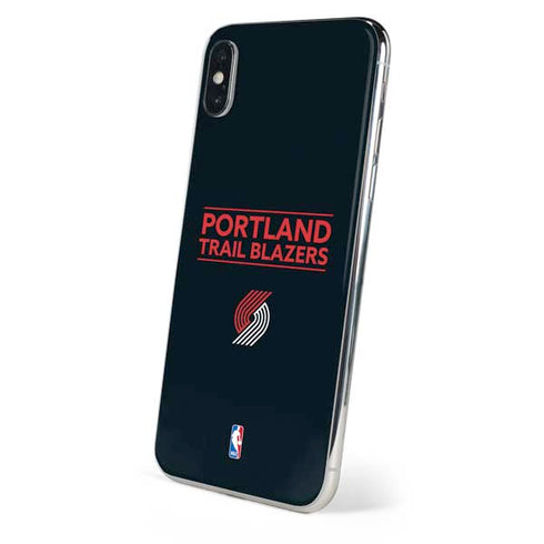 NBA Portland Trail Blazers Standard - Black iPhone XS Skin