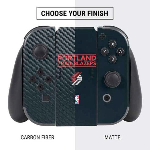 NBA Portland Trail Blazers Standard - Black Nintendo Switch Bundle Skin