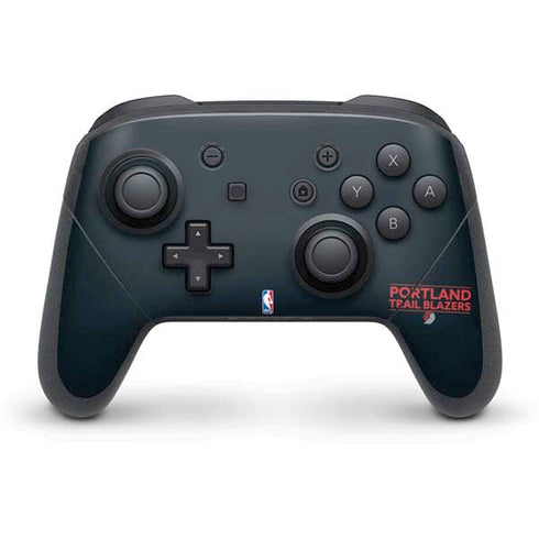 NBA Portland Trail Blazers Standard - Black Nintendo Switch Pro Controller Skin