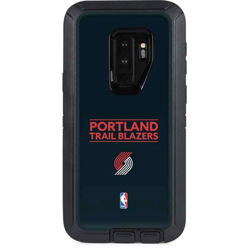 NBA Portland Trail Blazers Standard - Black Otterbox Defender Galaxy Skin