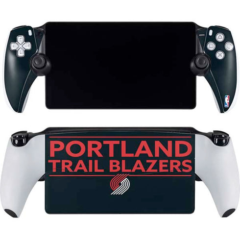 NBA Portland Trail Blazers Standard - Black PlayStation Portal Remote Player Skin