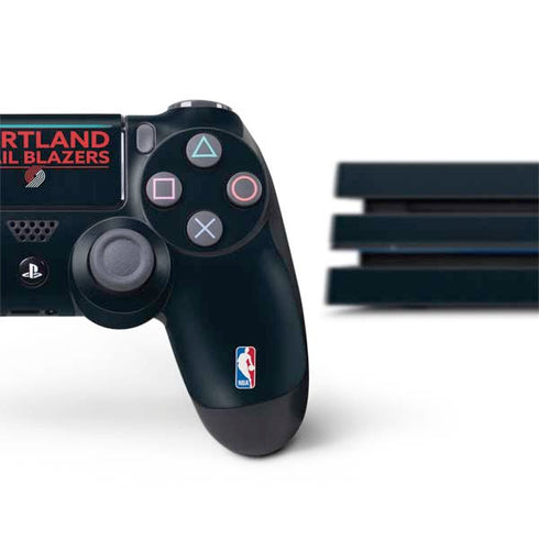 NBA Portland Trail Blazers Standard - Black PS4 Pro Bundle Skin