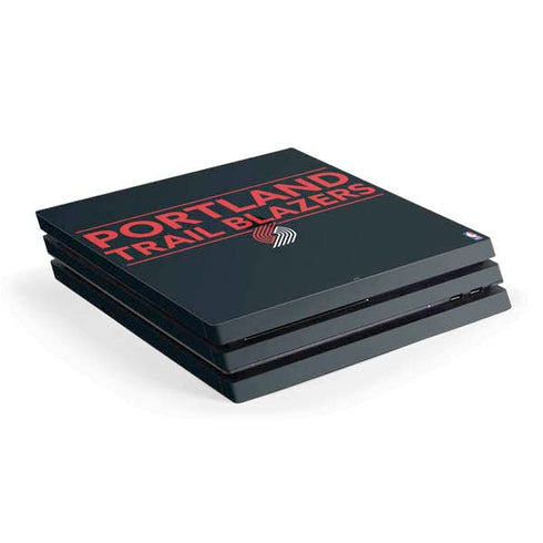 NBA Portland Trail Blazers Standard - Black PS4 Pro Console Skin