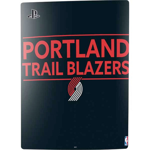 NBA Portland Trail Blazers Standard - Black PS5 Digital Edition Console Skin