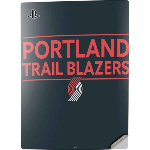 NBA Portland Trail Blazers Standard - Black PS5 Digital Edition Console Skin