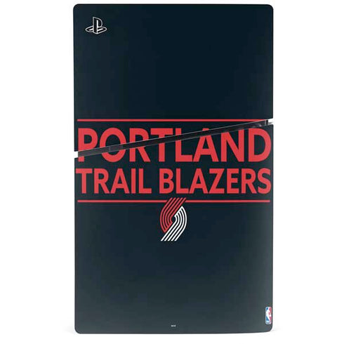 NBA Portland Trail Blazers Standard - Black PS5 Slim Disk Console Skin