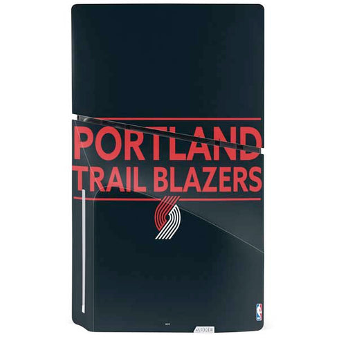 NBA Portland Trail Blazers Standard - Black PS5 Slim Disk Console Skin