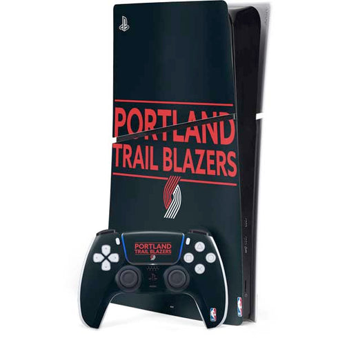 NBA Portland Trail Blazers Standard - Black PS5 Slim Digital Edition Bundle Skin