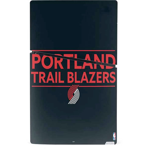 NBA Portland Trail Blazers Standard - Black PS5 Slim Digital Edition Console Skin
