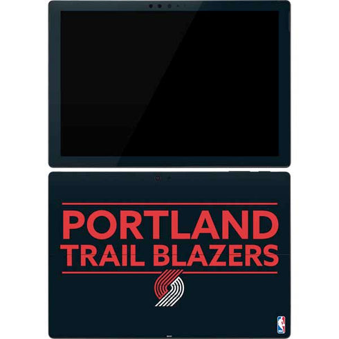 NBA Portland Trail Blazers Standard - Black Surface Pro 7 Skin