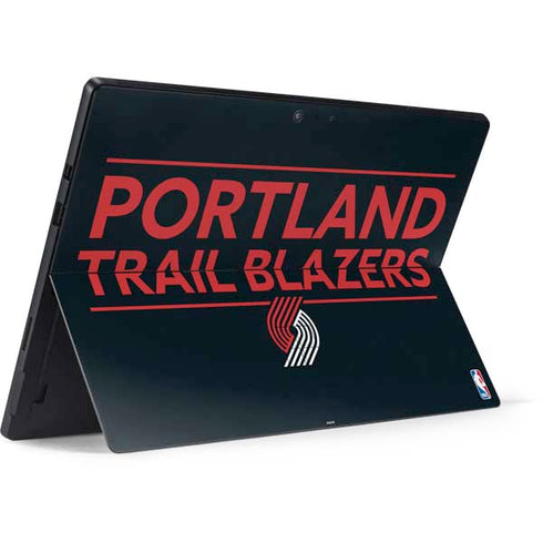 NBA Portland Trail Blazers Standard - Black Surface Pro 7 Skin