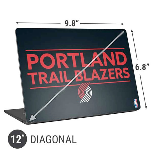 NBA Portland Trail Blazers Standard - Black Universal Laptop 12in (9.8 x 6.8in) Skin