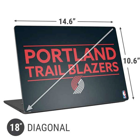NBA Portland Trail Blazers Standard - Black Universal Laptop 18in (14.6 x 10.6in) Skin