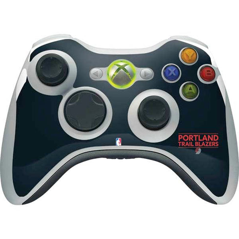 NBA Portland Trail Blazers Standard - Black Xbox 360 Wireless Controller Skin