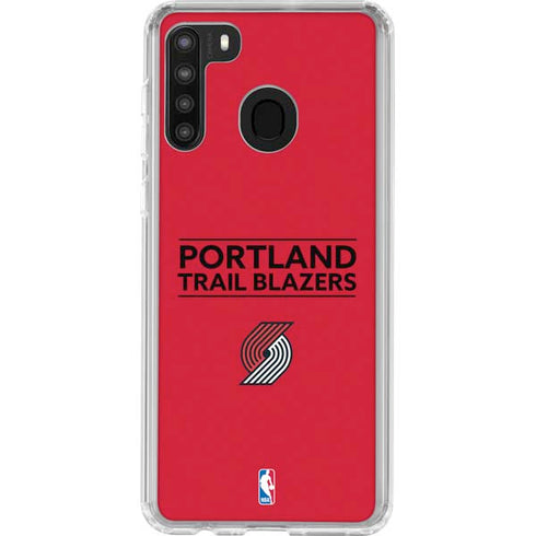 NBA Portland Trail Blazers Standard - Red Galaxy A21 Clear Case