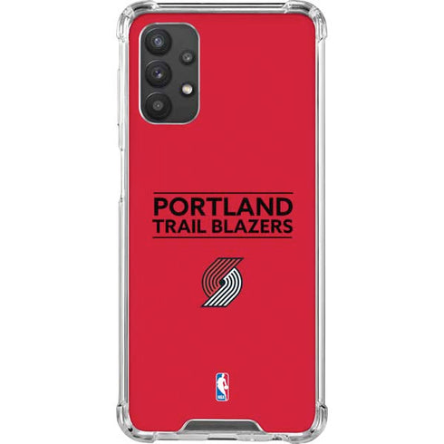 NBA Portland Trail Blazers Standard - Red Galaxy A32 5G Clear Case