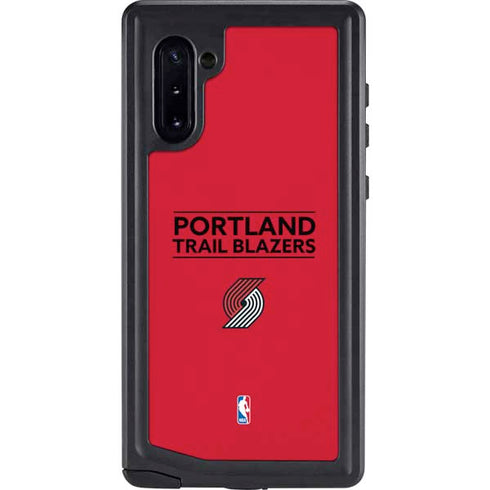 NBA Portland Trail Blazers Standard - Red Galaxy Note 10 Waterproof Case