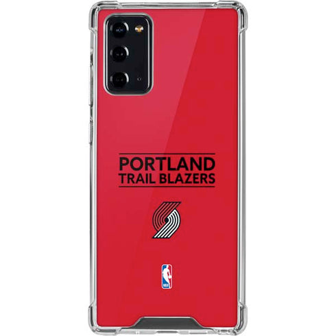 NBA Portland Trail Blazers Standard - Red Galaxy Note20 5G Clear Case