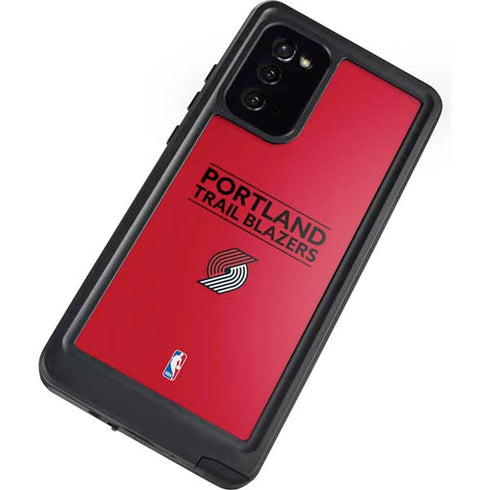 NBA Portland Trail Blazers Standard - Red Galaxy Note20 5G Waterproof Case