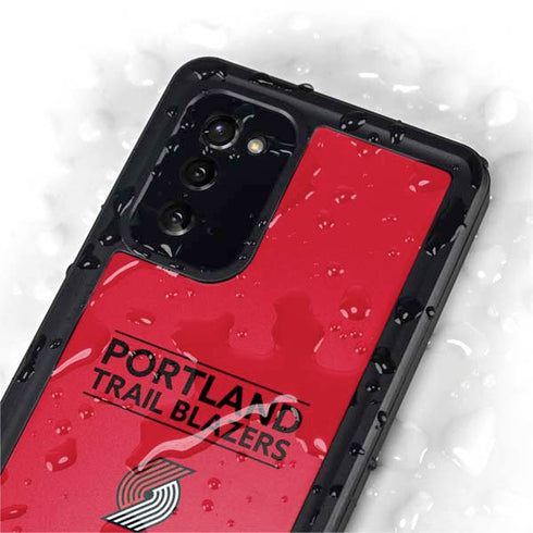 NBA Portland Trail Blazers Standard - Red Galaxy Note20 5G Waterproof Case