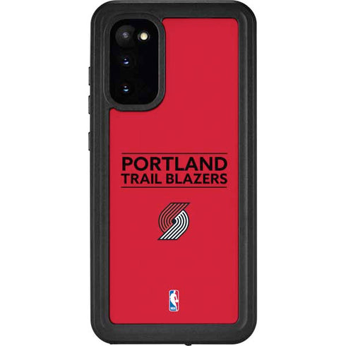 NBA Portland Trail Blazers Standard - Red Galaxy S20 Waterproof Case