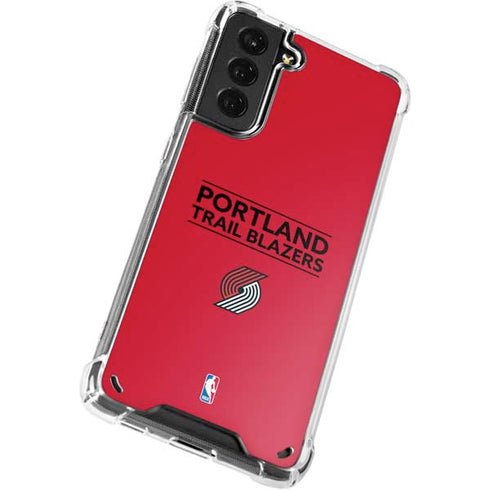 NBA Portland Trail Blazers Standard - Red Galaxy S21 Plus 5G Clear Case